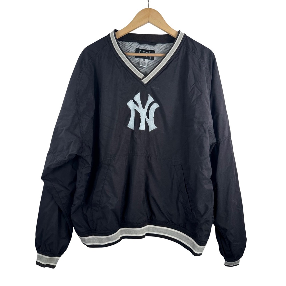 VTG Gear For Sports New York Yankees Windbreaker Mens sz XL Black
